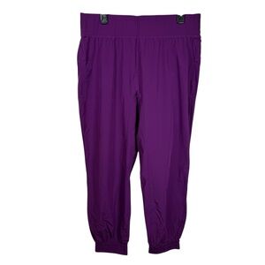 NWT HALARA  Deep Purple Windbreaker-Feel Joggers Size XL Petite
